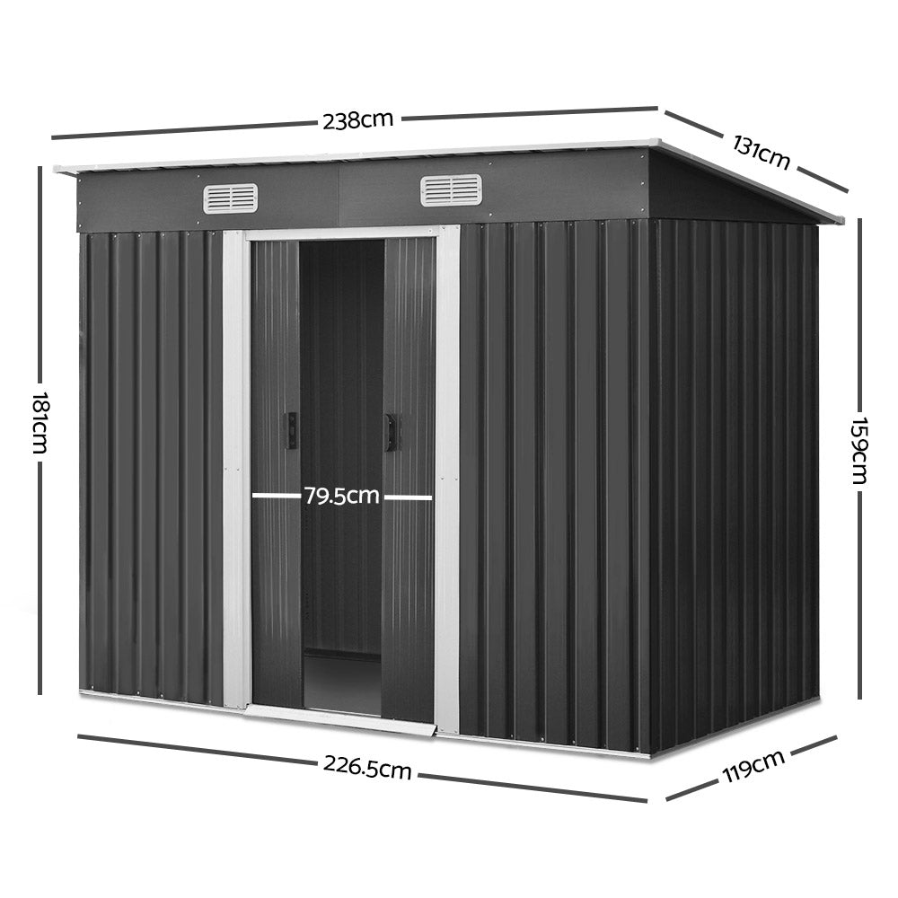 NNEDSZ Garden Shed Outdoor Storage Sheds Tool Workshop 2.38x1.31M Lootquake LLC