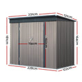 NNEDSZ Garden Shed 2.31x1.31M Sheds Outdoor Storage Tool Metal Workshop Shelter Double Door Lootquake LLC