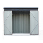 NNEDSZ Garden Shed 2.31x1.31M Sheds Outdoor Storage Tool Metal Workshop Shelter Double Door Lootquake LLC