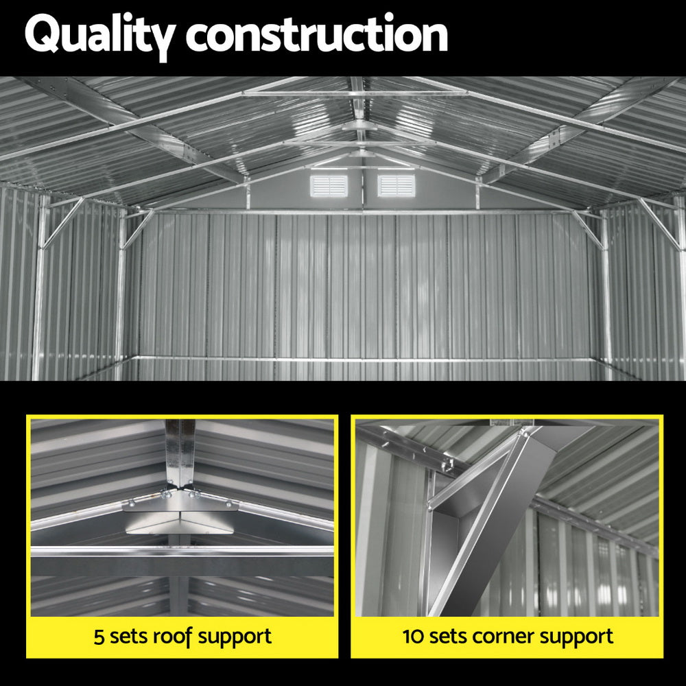 NNEDSZ Giantz Garden Shed Sheds Outdoor Storage 3x5.38M Tool Workshop House Shelter Lootquake LLC