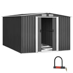 NNEDSZ Garden Shed Outdoor Storage Sheds Tool Workshop 2.58X3.14X2.02M with Base Lootquake LLC
