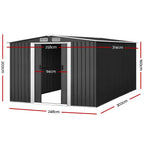 NNEDSZ Garden Shed Outdoor Storage Sheds Tool Workshop 2.58X3.14X2.02M with Base Lootquake LLC