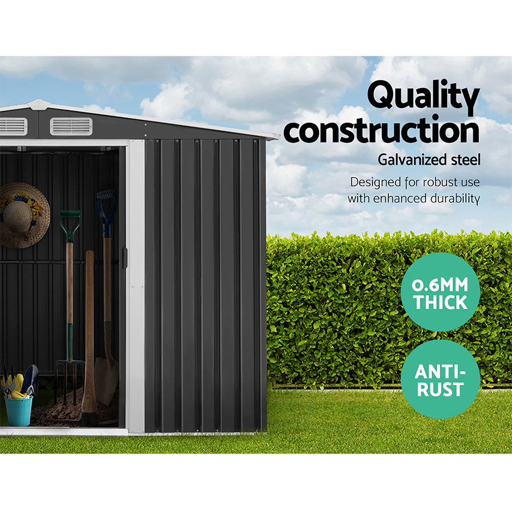 NNEDSZ Garden Shed Outdoor Storage Sheds Tool Workshop 2.58X3.14X2.02M with Base Lootquake LLC