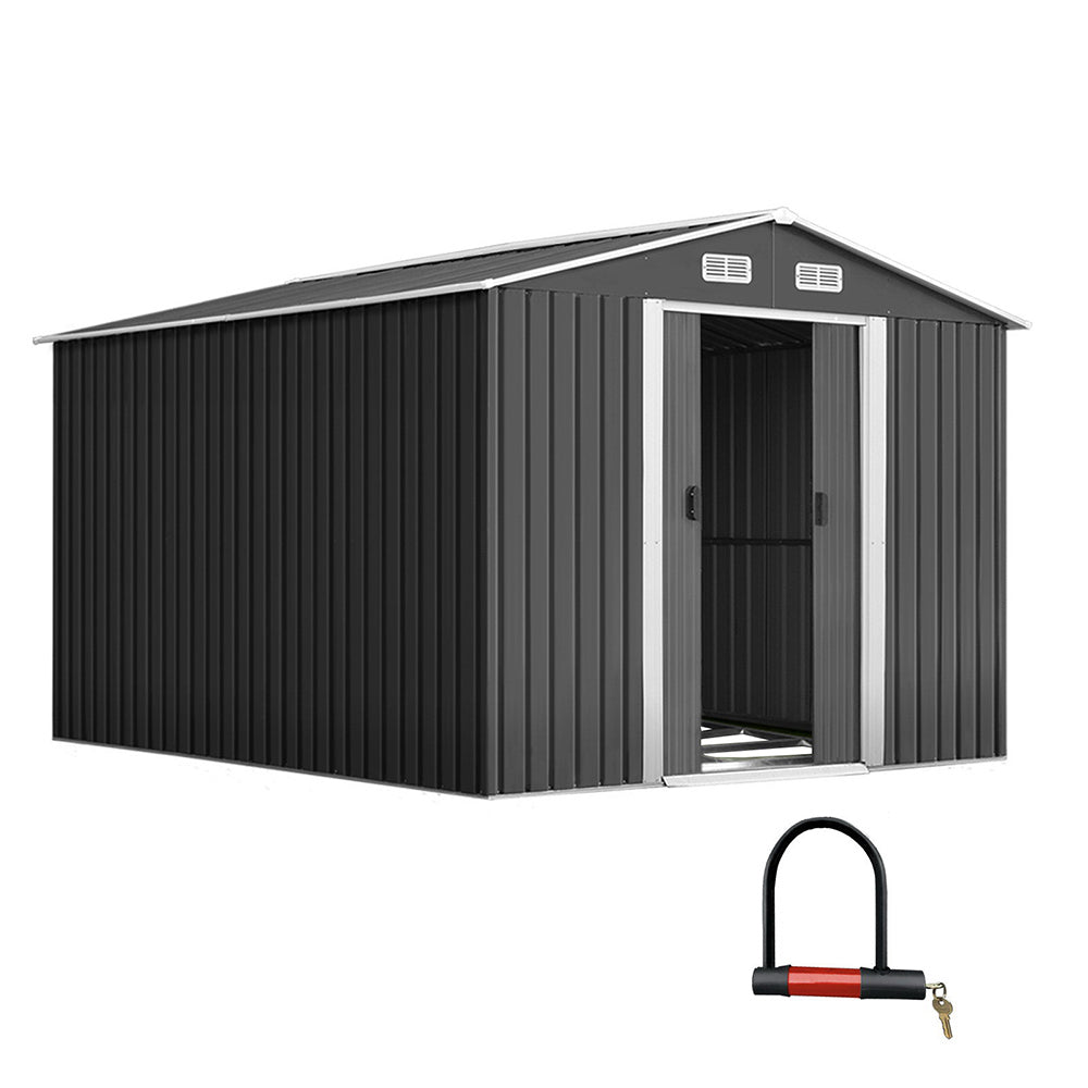 NNEDSZ Garden Shed Outdoor Storage Sheds Tool Workshop 2.6X3.89X2.02M with Base Lootquake LLC