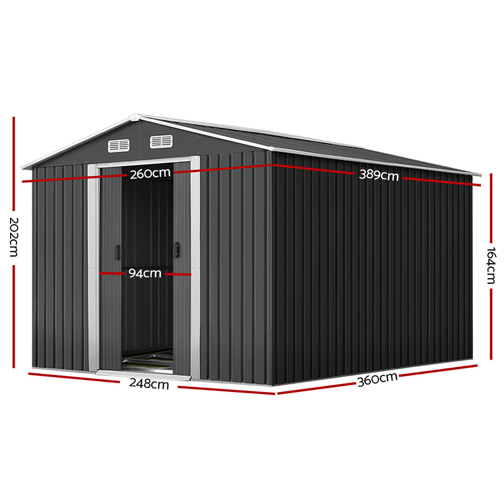 NNEDSZ Garden Shed Outdoor Storage Sheds Tool Workshop 2.6X3.89X2.02M with Base Lootquake LLC