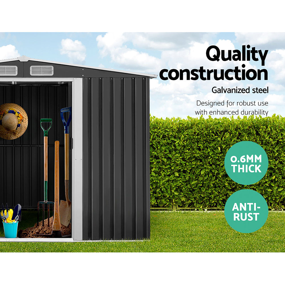 NNEDSZ Garden Shed Outdoor Storage Sheds Tool Workshop 2.6X3.89X2.02M with Base Lootquake LLC
