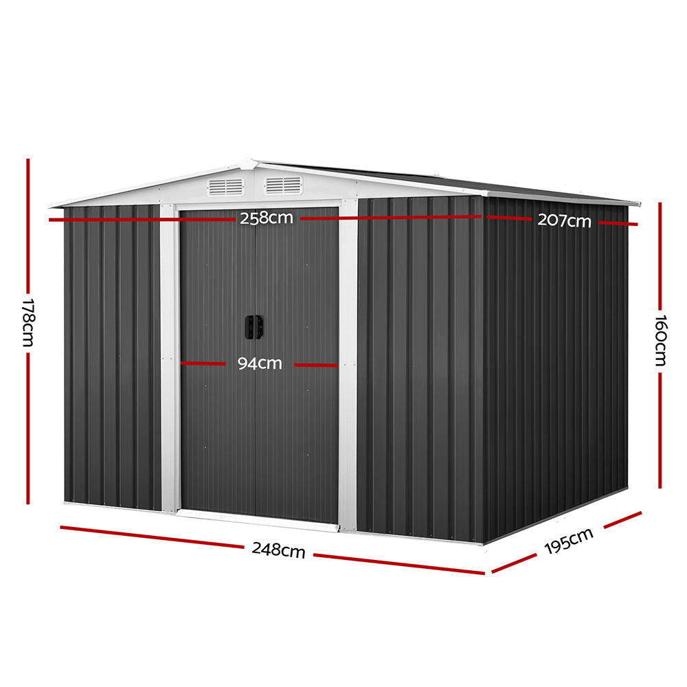 NNEDSZ Garden Shed Outdoor Storage Sheds Tool Workshop 2.58X2.07M with Base Lootquake LLC