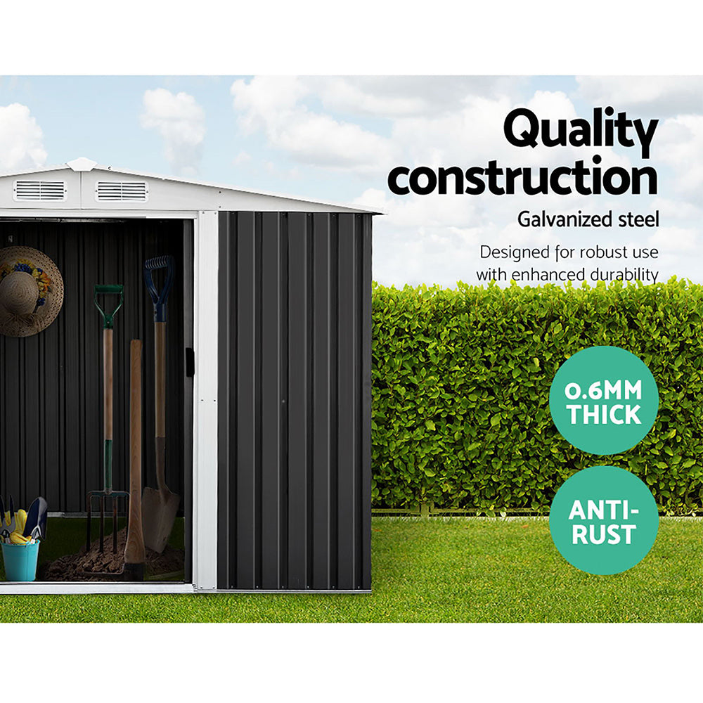 NNEDSZ Garden Shed Outdoor Storage Sheds Tool Workshop 2.58X2.07M with Base Lootquake LLC