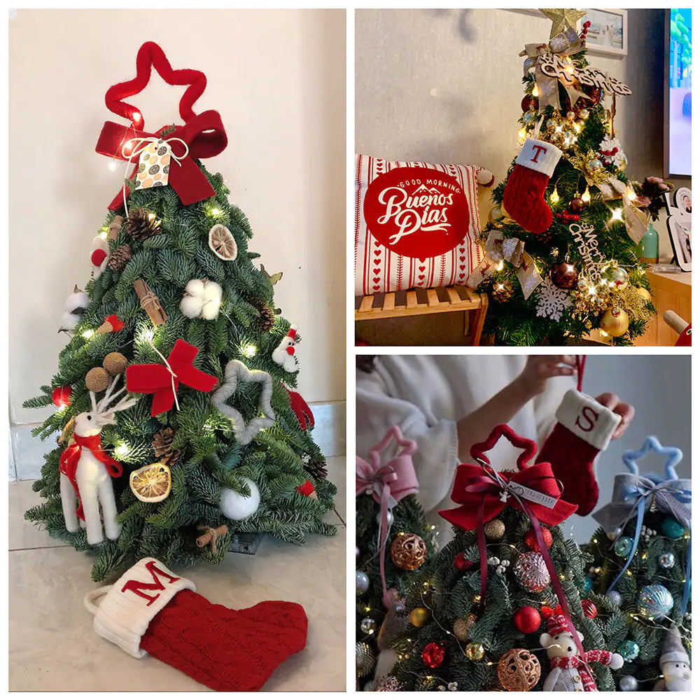 Knitted Christmas Letter Socks Pi-Mart