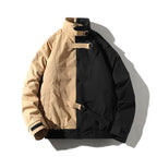 Thick Color Block Workwear Cotton Jacket Pi-Mart