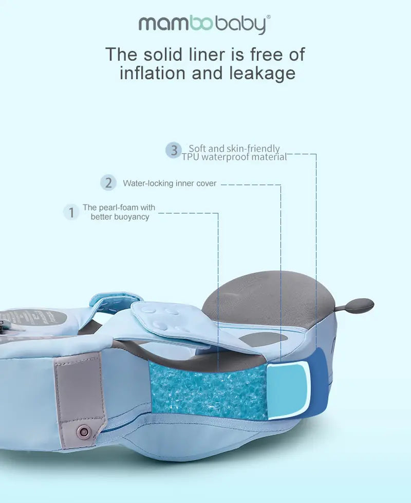 Baby Swimming Float With Sunshade For Infant Non-Inflatable Pool Pi-Mart