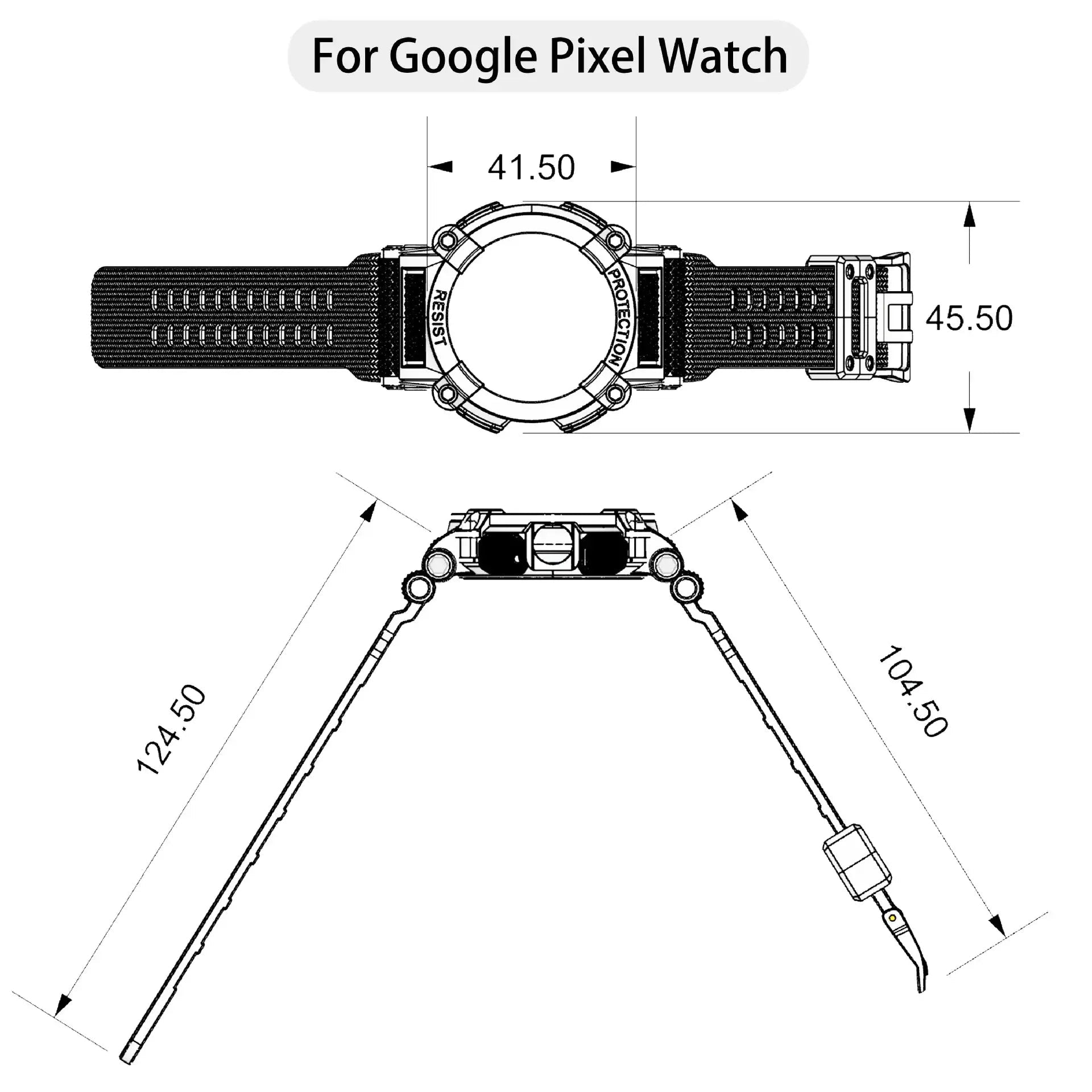 Google Pixel Watch Protective Case & Strap - Durable Design BandsCo Straps