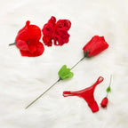 Valentines Day Creative Bikini Sexy Women's Lace Underwear Rose G-string Panties Briefs Thongs V-string