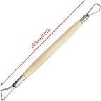 Double-Sided Clay Sculpting Tools Wooden Handle Clays Tool Pottery Sculpture for Ceramic Wax Pottery Carving Modeling Supplies