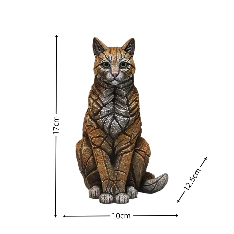 New Home Decor Cat Sculpture Resin Craft Ornament Living Room Decoration Halloween Christmas Handicrafts Ornaments Lootquake LLC