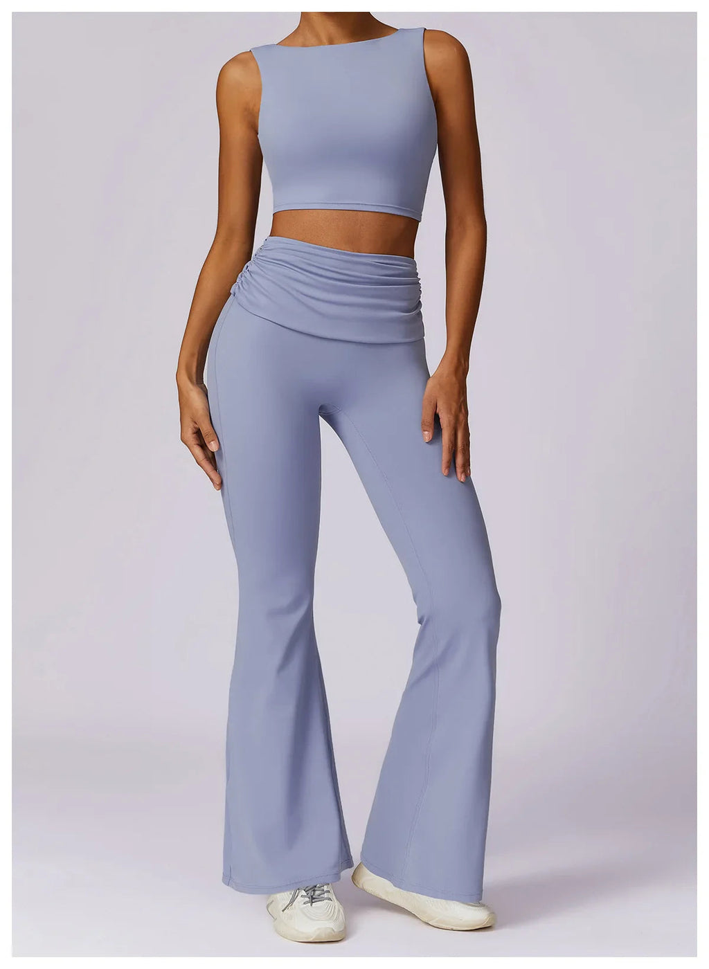 Elevate Activewear: Seamless Leggings & Top Set THRIXINE