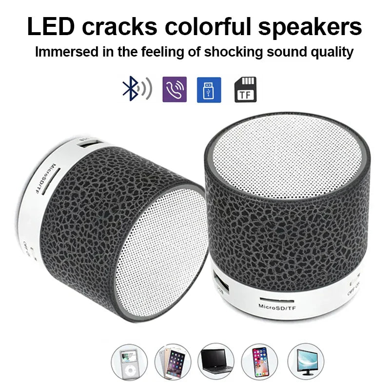 Bluetooth Mini Speaker Wireless Speaker Colorful LED TF Card USB Subwoofer Portable MP3 Music Sound Column For PC Phone Lootquake LLC