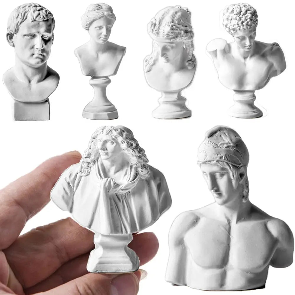 Miniature Desktop Ornament Home Decor Gypsum Portraits Greek Mythology Figurine Famous Sculpture Plaster Bust Statue Lootquake LLC