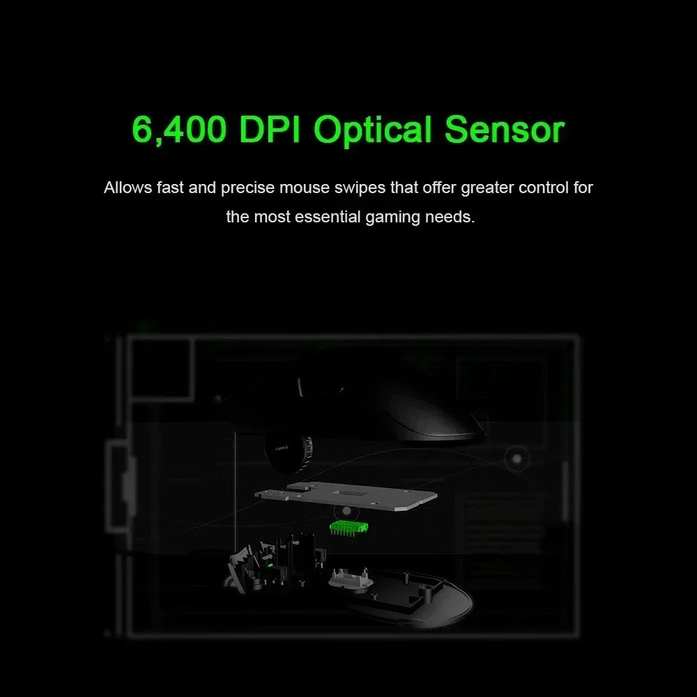 Original Razer Wired Gaming Mouse Optical Sensor 6400 DPI Gaming Mouse For Laptop Optical Mouse Light Speed Mouse Lootquake LLC