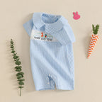 Infant Easter Bunny Romper Sleeveless Round Neck Train Embroidery Jumpsuit Baby Boy Newborn Playsuit Outfit Costume Lootquake LLC