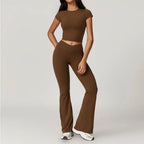 Women's 2-Piece Yoga Set: Crop Top & Leggings THRIXINE