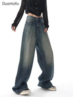Duomofu Autumn Vintage Chicly Slim Button Female High Waisted Jeans American Basic Simple Casual Fashion S-XL Baggy Jeans Women Lootquake LLC