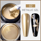 5ML Gold Silver Metallic Liner Paint Gel Polish Chrome Mirror Metal Effect Super Bright French UV LED Semi Permanent Nail Gel Lootquake LLC
