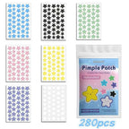 280/1120/1680pcs Seven-Color Star Pimple Patches – Invisible Hydrocolloid Dots for Fun & Gentle Skincare