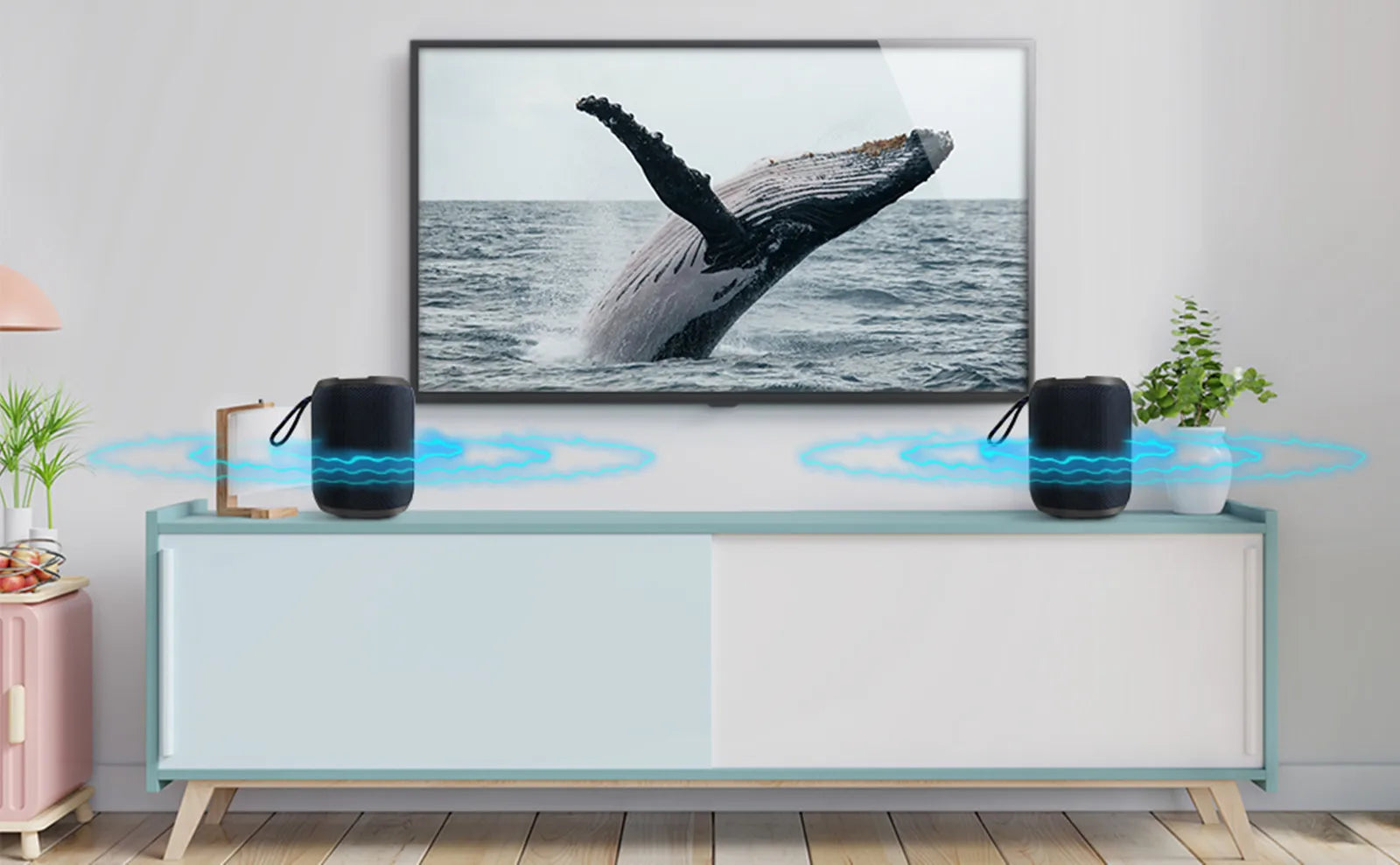 Portable Bluetooth Speaker BT5.0 IPX7 Waterproof Stereo Music Surround Wireless Speaker With LED Light Subwoofer Outdoor Speaker Lootquake LLC