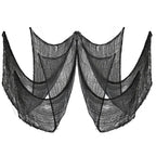 76x183cm Halloween Decorations Black Creepy Gauze Cloth Window Table Door Net Spooky Fancy Dress Party Haunted House Wall Decor
