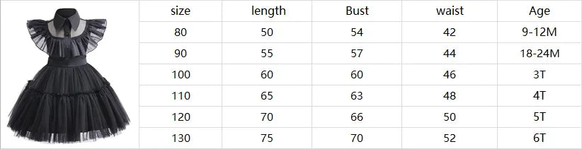 Halloween Wednesday Cosplay Costume 0-6-year-old Baby Fashion Hollow lace princess dress carnival girls black evening dress Lootquake LLC