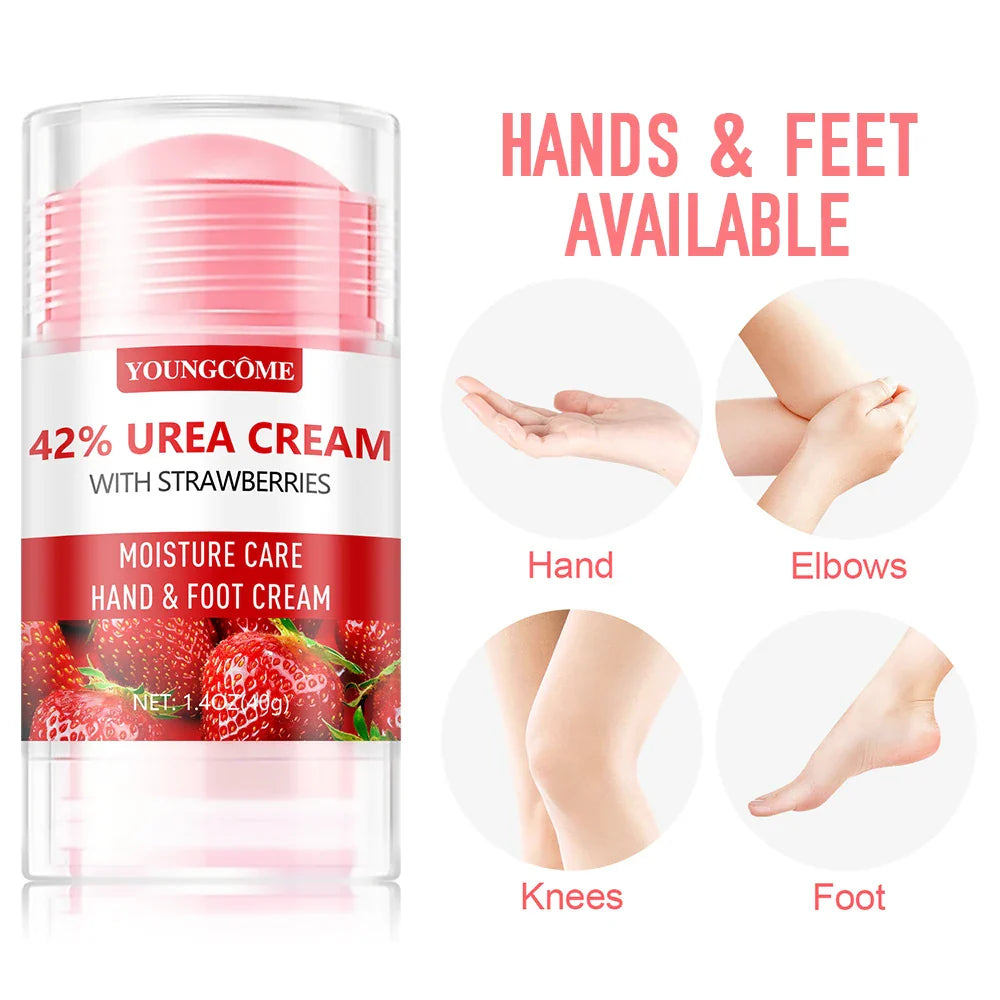 Urea Cream Strawberry Hand Feet Cream Prevent Dryness Cracking of Hands and Feet Deeply Hydrates Exfoliates Soothing Skin Care Lootquake LLC
