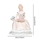 Girl Statue Decoration Collection Porcelain Sculpture for Office Living Room Bedroom Tabletop Ornament