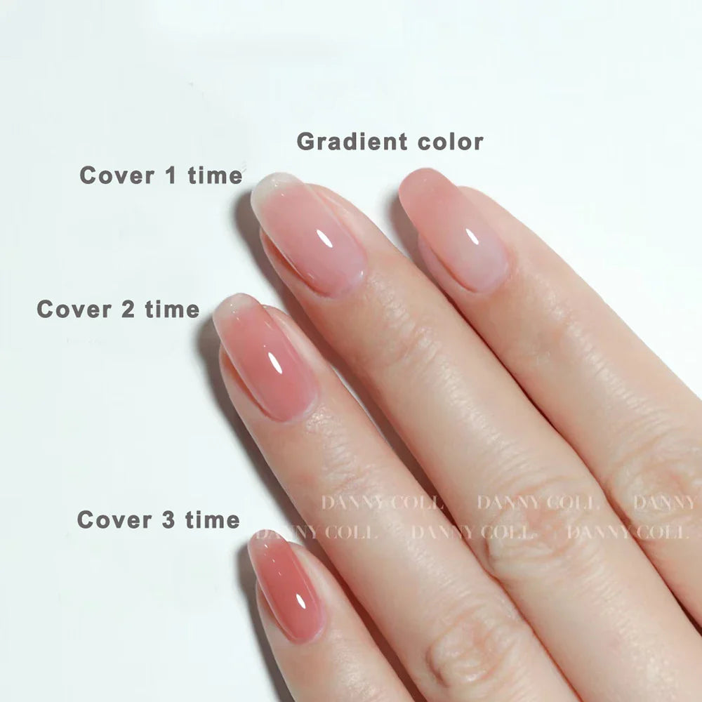 9 Pcs French Pink Crystal Sugar Gel Nail Polish Nail UV Gel Varnish Soak Off Gelpolish Gel Varnish Nail Art Lacque Primer
