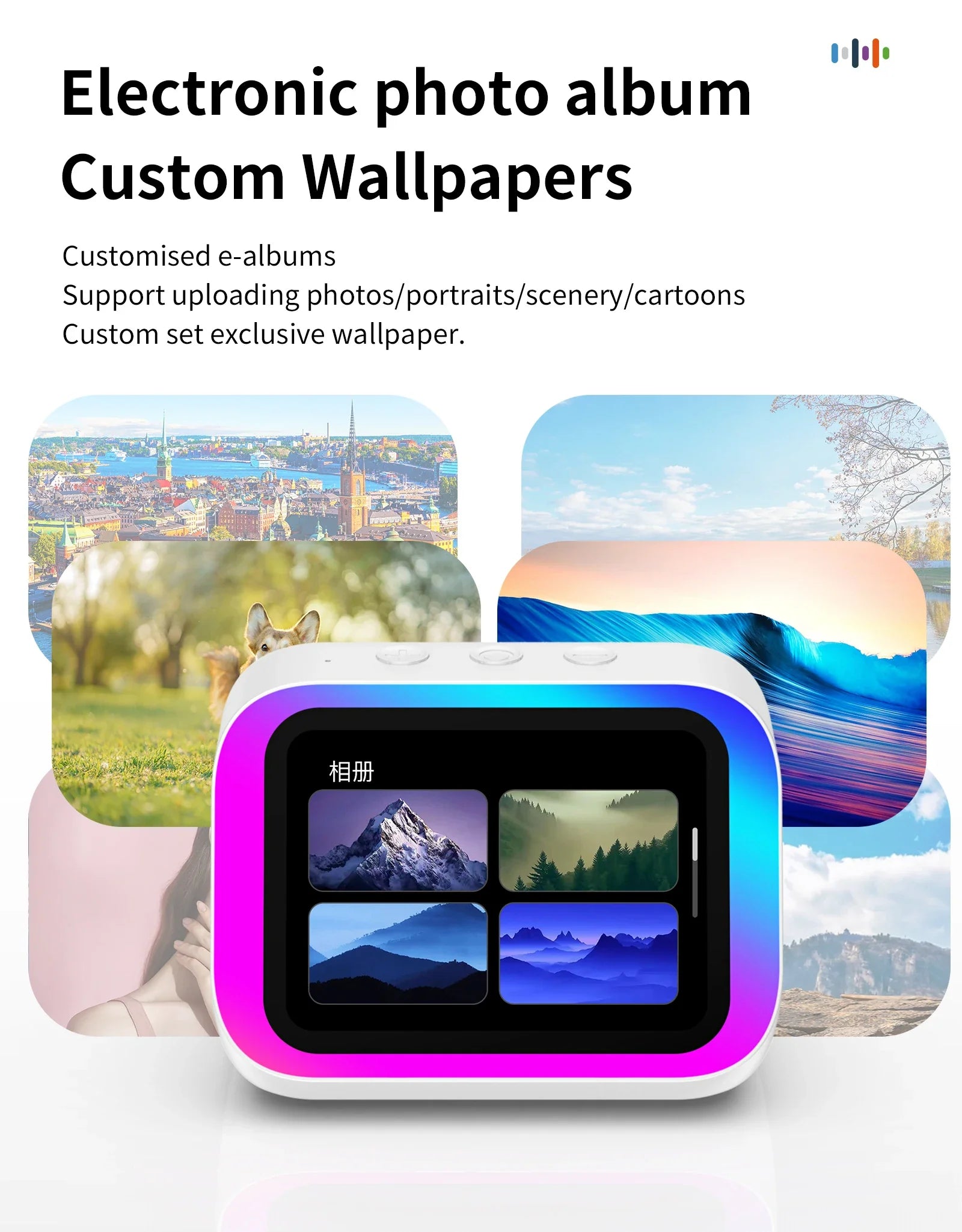 Smart Bluetooth Translator RGB Speaker 18 Languages Real-time Translation AI bluetooth 5.4 speaker with LCD display, game,alarm Lootquake LLC