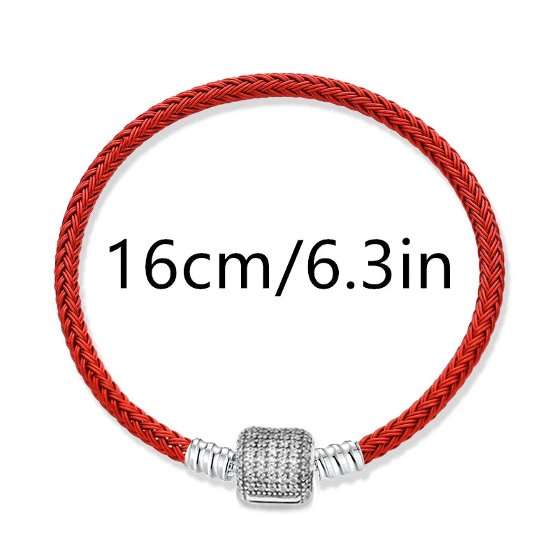 925 Silver Valentine's Day Snake Year Series Pendant Suitable for 925 Sterling Silver Original Women's Bracelet DIY Jewelry Gift Lootquake LLC