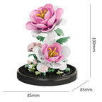 Potted Plant Micro Building Blocks Simulation Lily Rose Flower Assembling Brick Model Kids Toys Home Decoration Collection Gift