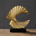 Modern Decor Abstract Sculpture Resin Sculptur Art Golden Statue Living Room Home Decoration Office Desk Decoration Accessories Lootquake LLC
