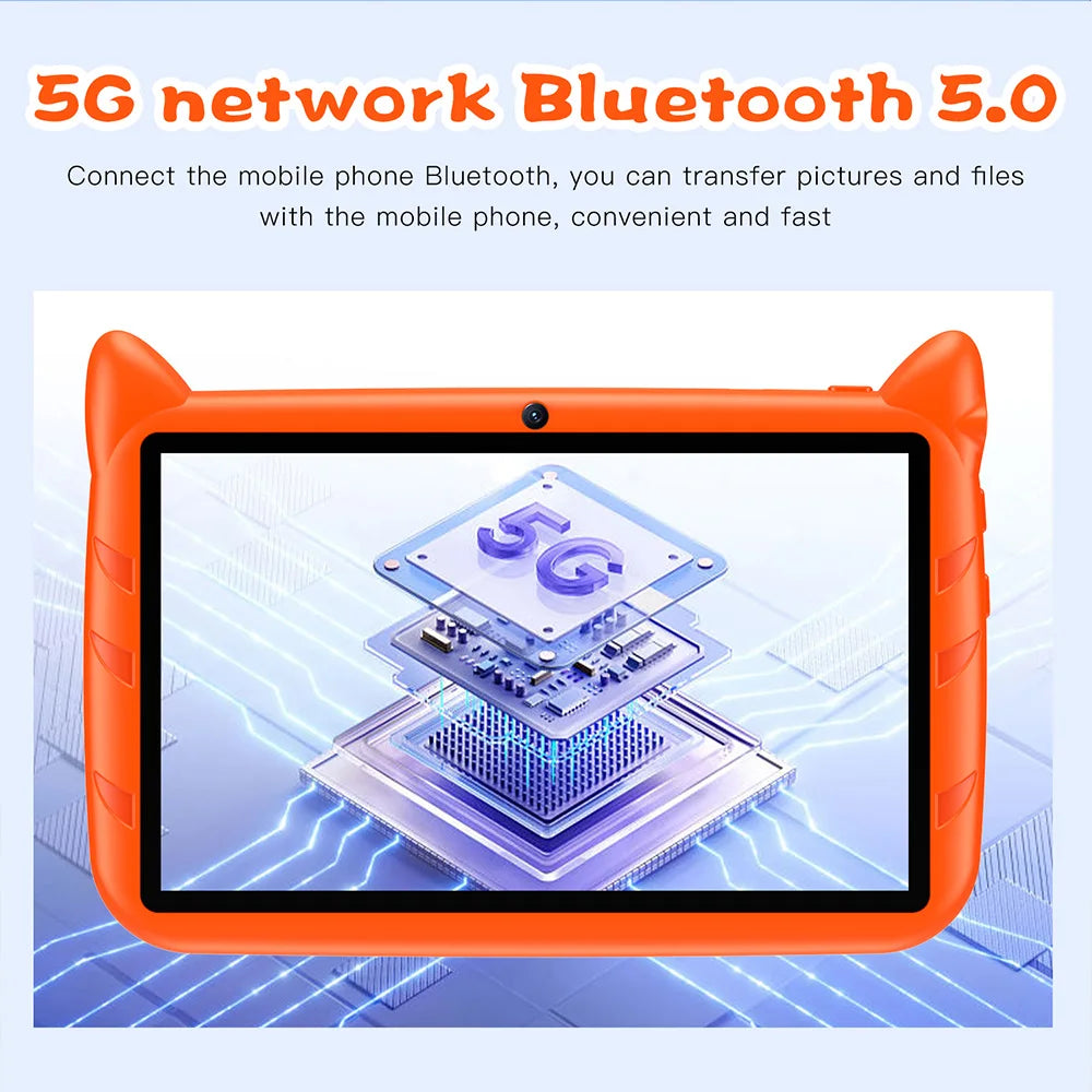 7 Inch Kids Tablets Children's Gifts Learning Education Android Tablet PC Quad Core 4GB RAM 64GB ROM 5G WiFi Bluetooth Cameras Lootquake LLC
