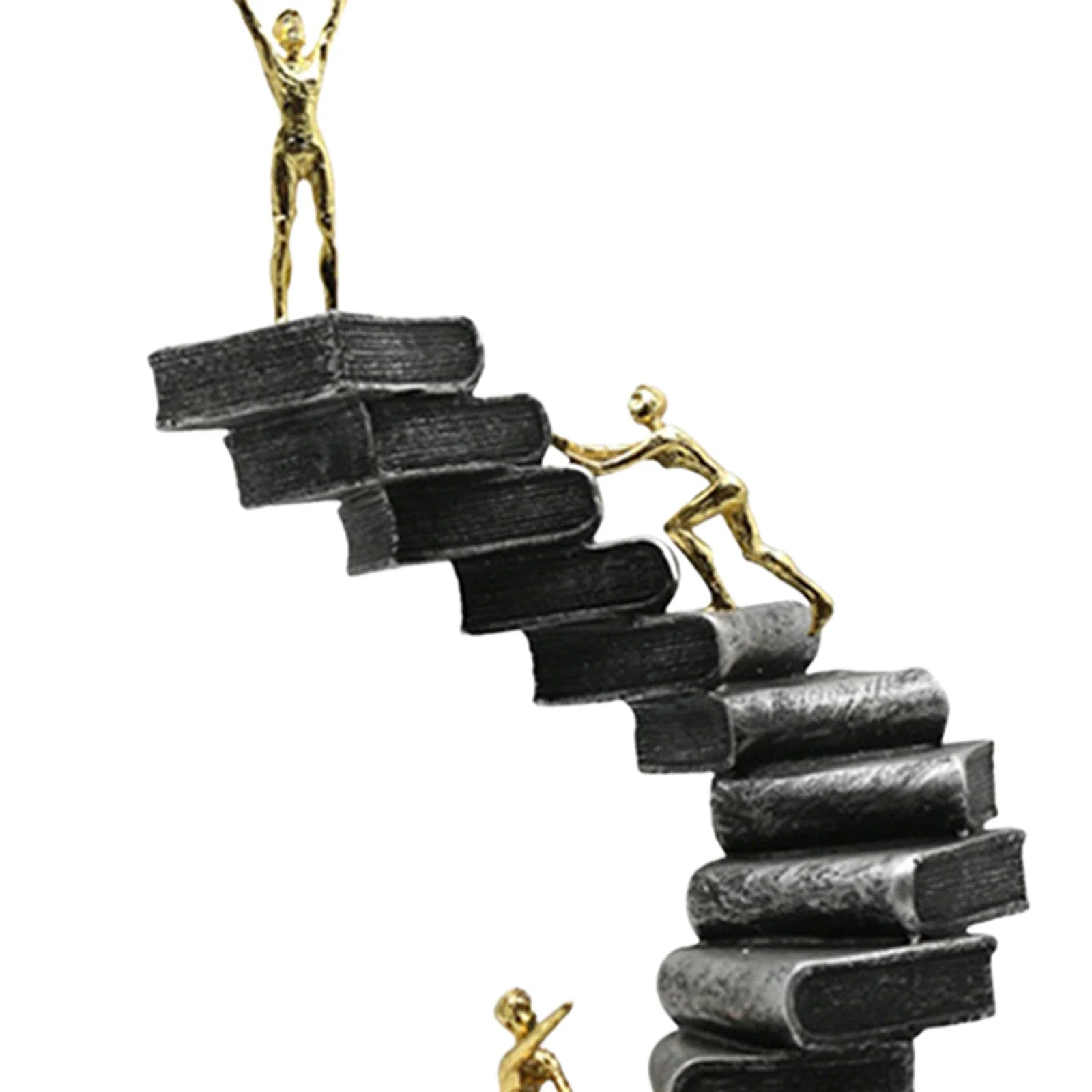 Resin Crafts Thinker Statues Ladder Statue For Bookshelf Decorative Objects Decoration Book Mountain Staircase Statue Lootquake LLC