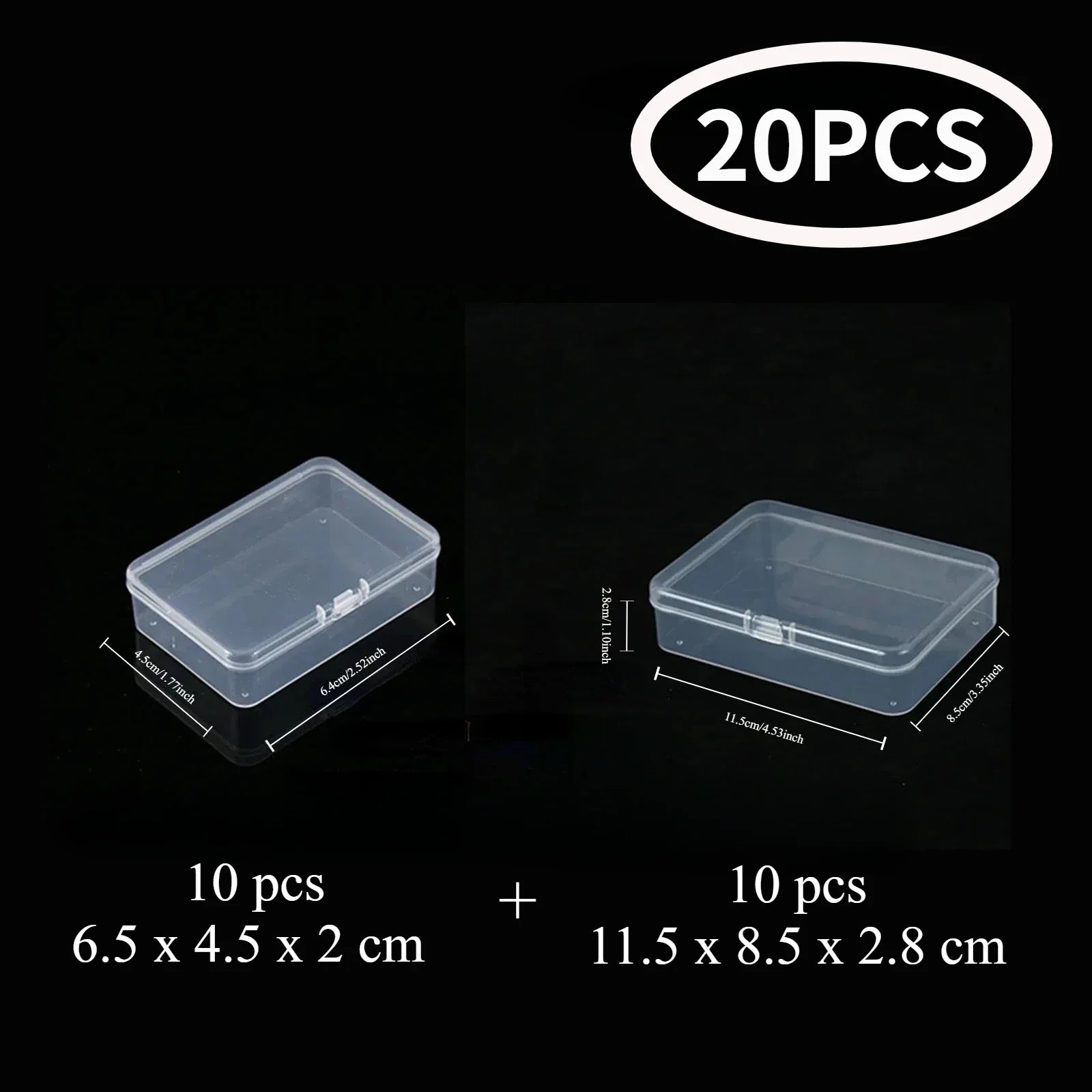 Mini Plastic Rectangular Storage Box Translucent Packing Box Dustproof Durable Strong Jewelry Case Container Home Storage