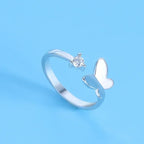 Hot 925 Sterling Silver Ring AAA Zircon Adjustable Simplicity Fashion Exquisite Women Jewelry Accessories Wedding Party Gift