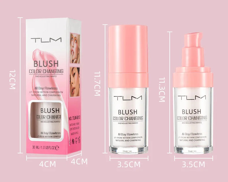 TLM Foundation Color Changing Mike Makeup For Full Coverage Blush Cream Brightening Moisturizing Longlasting Non-flading Makeup Lootquake LLC