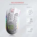 Redragon M808 Storm Lightweight RGB LED USB Gaming Mouse 12,400 DPI Optical Sensor 7 Programmable Buttons Precise Regist Lootquake LLC