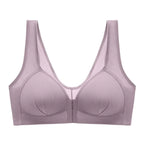 WTEMPO Plus Size Thin Non-steel Ring Front Buckle Cotton Bra Gathered Comfortable Underwear Soft Collection lingerie