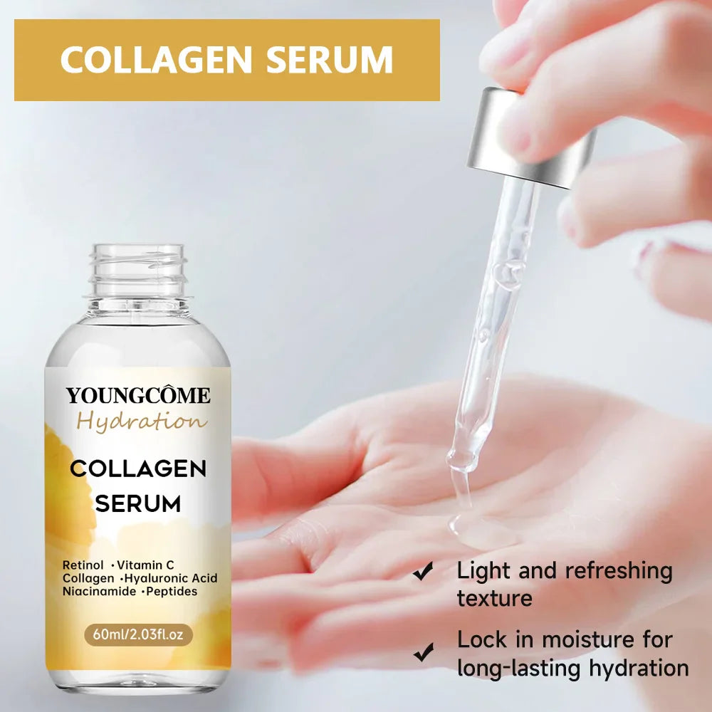 Collagen Face Serum Skincare Facial Essence Liquid Moisturizing Soothing Nourishing Face Serum Pore Shrink Skin Care Korea 2025 Lootquake LLC