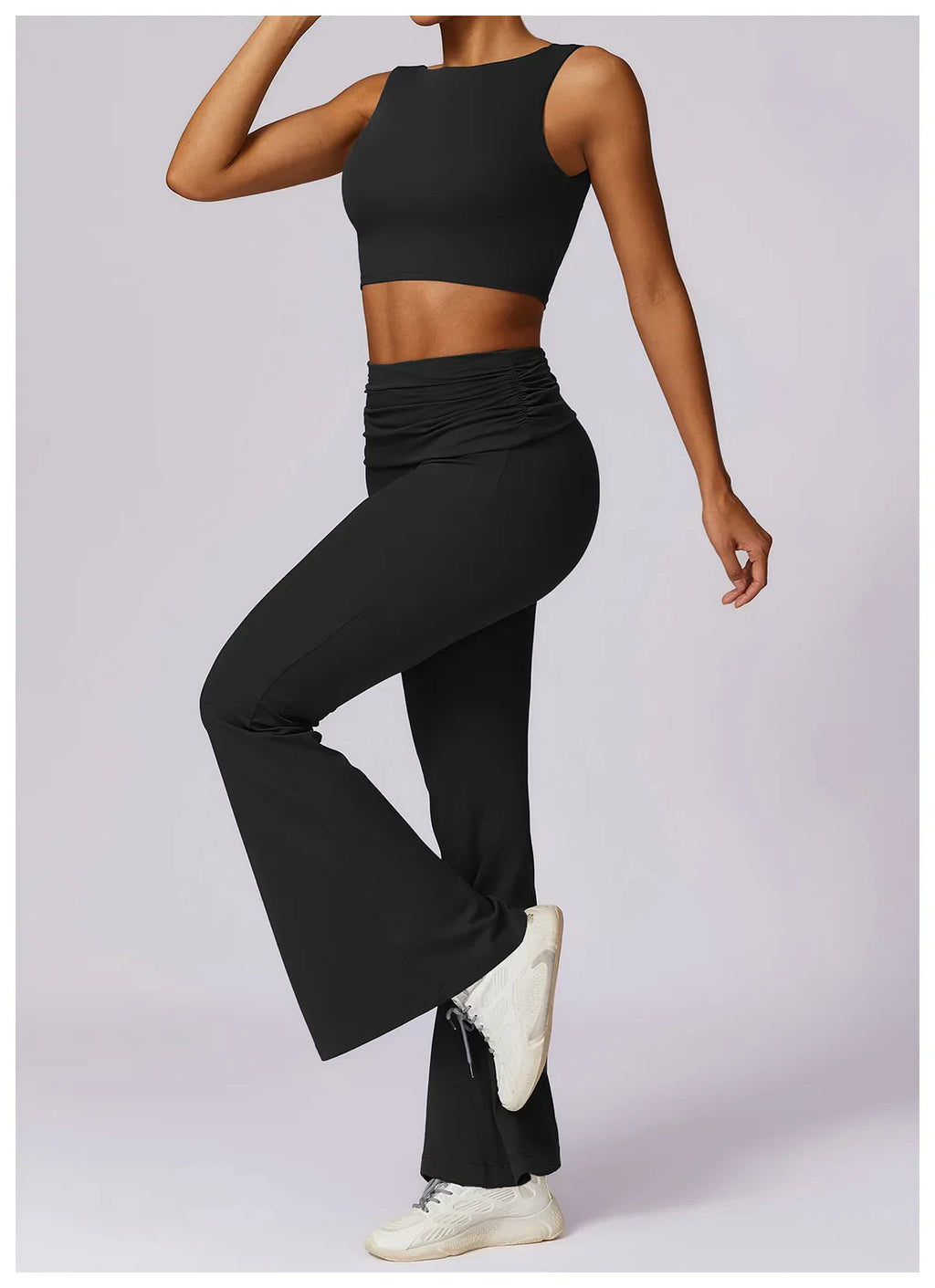 Elevate Activewear: Seamless Leggings & Top Set THRIXINE