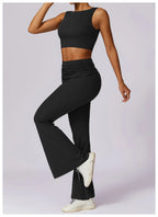 Elevate Activewear: Seamless Leggings & Top Set THRIXINE