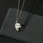 Father Mom Son Daughter Family Necklace Love Heart Puzzle Pendant Necklace Stainless Steel Jewelry for Women Mother's Day Gift