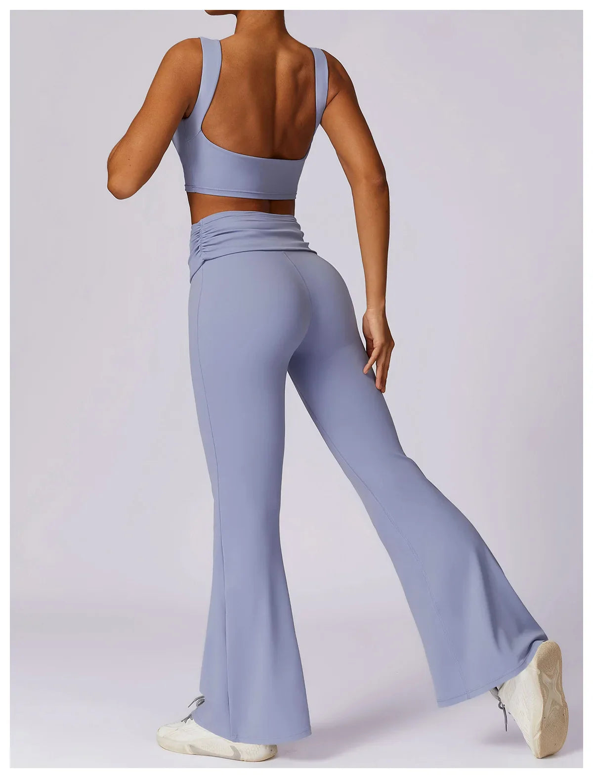 Elevate Activewear: Seamless Leggings & Top Set THRIXINE
